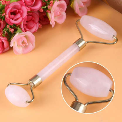 Jade Roller Kit, Gua Sha Massage Tool (Silver)