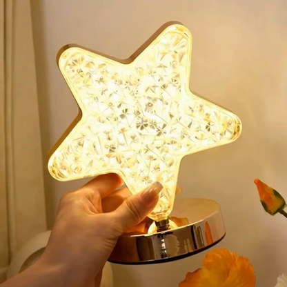 LED Night Light Lamp Star Acrylic Crystal Table Lamp