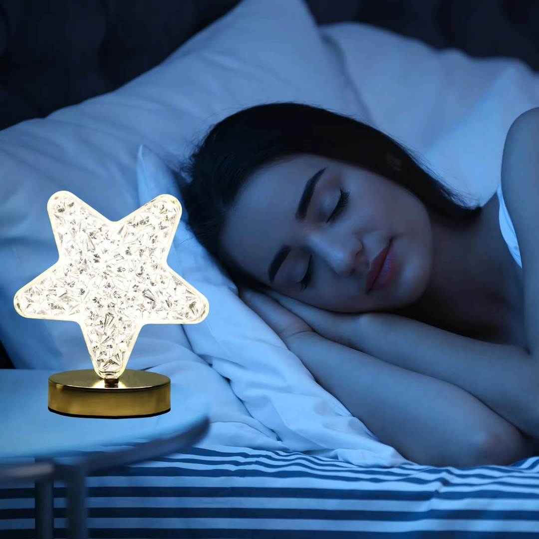 LED Night Light Lamp Star Acrylic Crystal Table Lamp