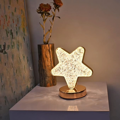 LED Night Light Lamp Star Acrylic Crystal Table Lamp