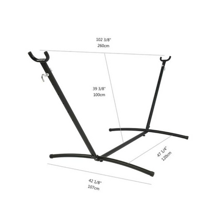 Double Hammock with 9 FT Stand, Space-Saving Steel Stand and Portable Carrying Bag for Outdoor or Indoor