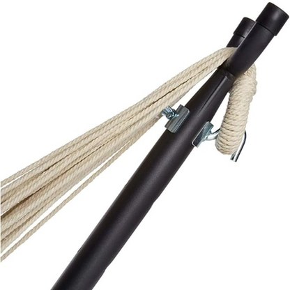 Double Hammock with 9 FT Stand, Space-Saving Steel Stand and Portable Carrying Bag for Outdoor or Indoor