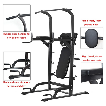 Power Tower Dip Station Pull Up Bar for Home Gym