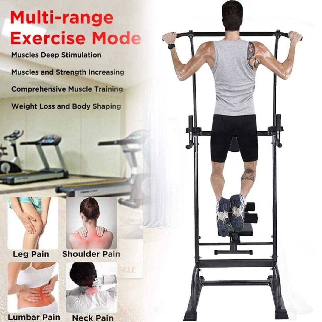 Power Tower Dip Station Pull Up Bar for Home Gym