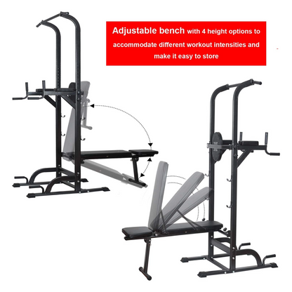 Power Tower Dip Station Pull Up Bar for Home Gym
