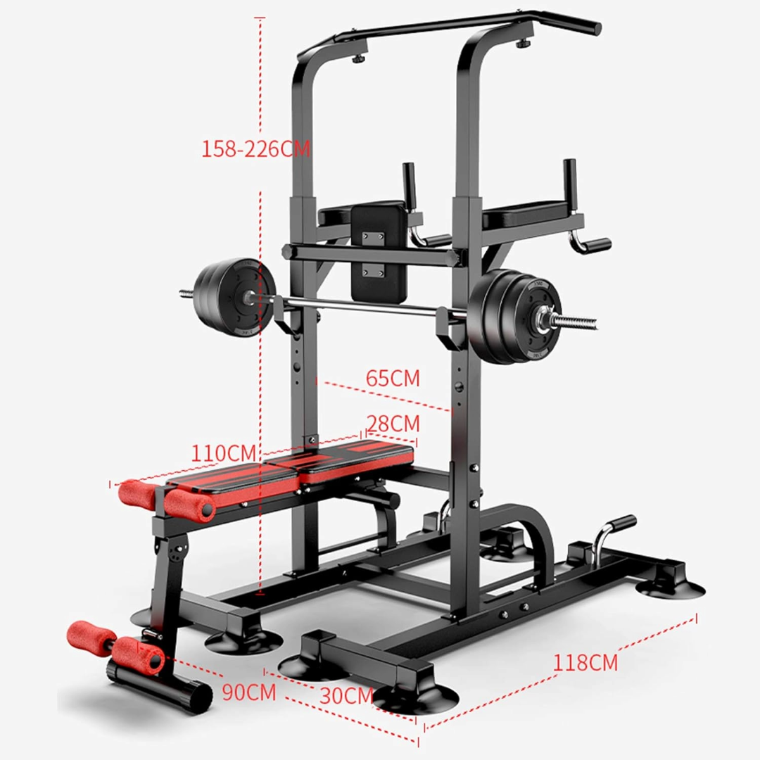 Weight Bench Chin Up Pull Up Station Power Tower