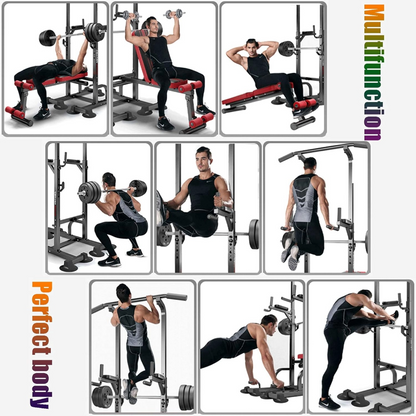 Weight Bench Chin Up Pull Up Station Power Tower