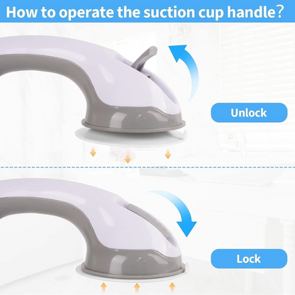 Bathroom Suction Grab Bars Armrest Toilet Assist Handle Shower Handle