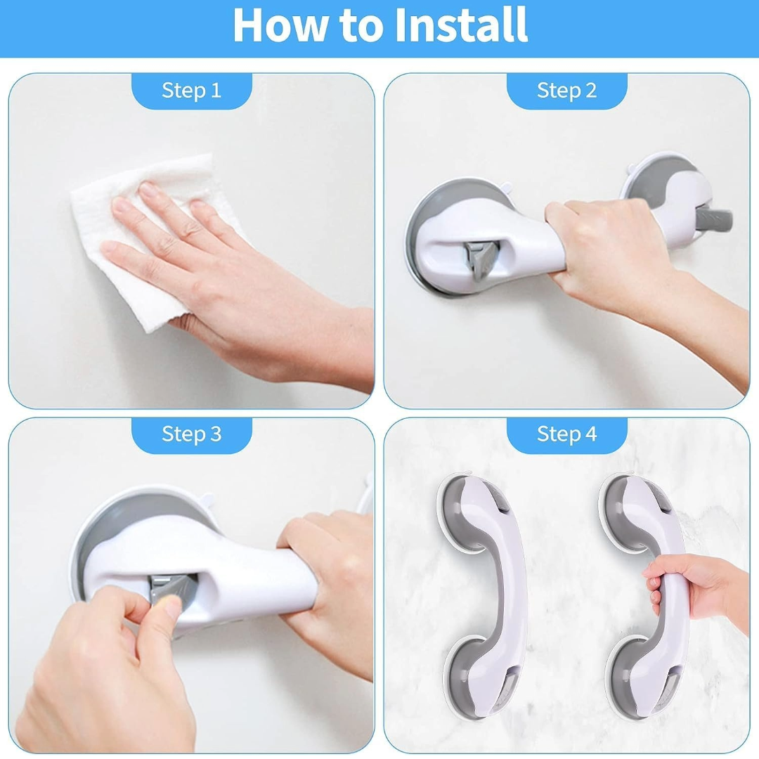 Bathroom Suction Grab Bars Armrest Toilet Assist Handle Shower Handle
