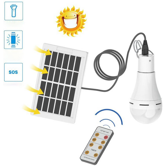 Camping Solar Light Bulb Outdoor Rechargeable LED