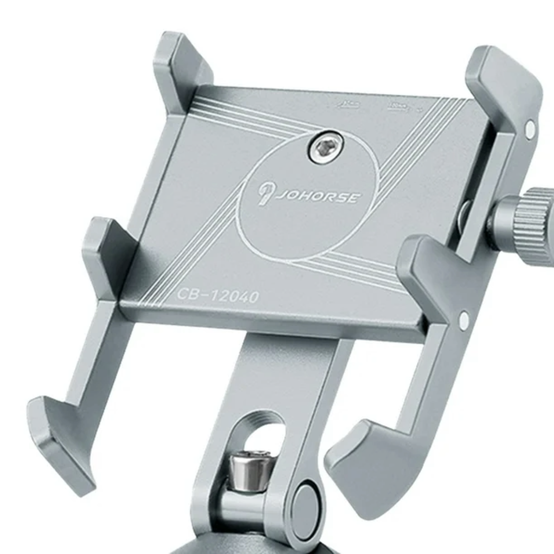 Bike Mobile Phone Holder Anti Sleep Rotating Mobile Phone Clamp (Silver)