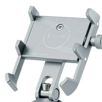 Bike Mobile Phone Holder Anti Sleep Rotating Mobile Phone Clamp (Silver)