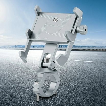 Bike Mobile Phone Holder Anti Sleep Rotating Mobile Phone Clamp (Silver)
