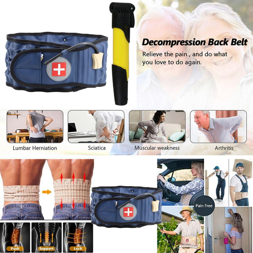 Lumbar Back Support Spinal Air Traction Belt Decompression Belt Lumbar Support for Lower Back Pain Relief