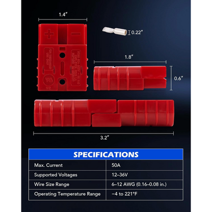 Quick Connect Battery Anderson Plug Cover with Dust Cap