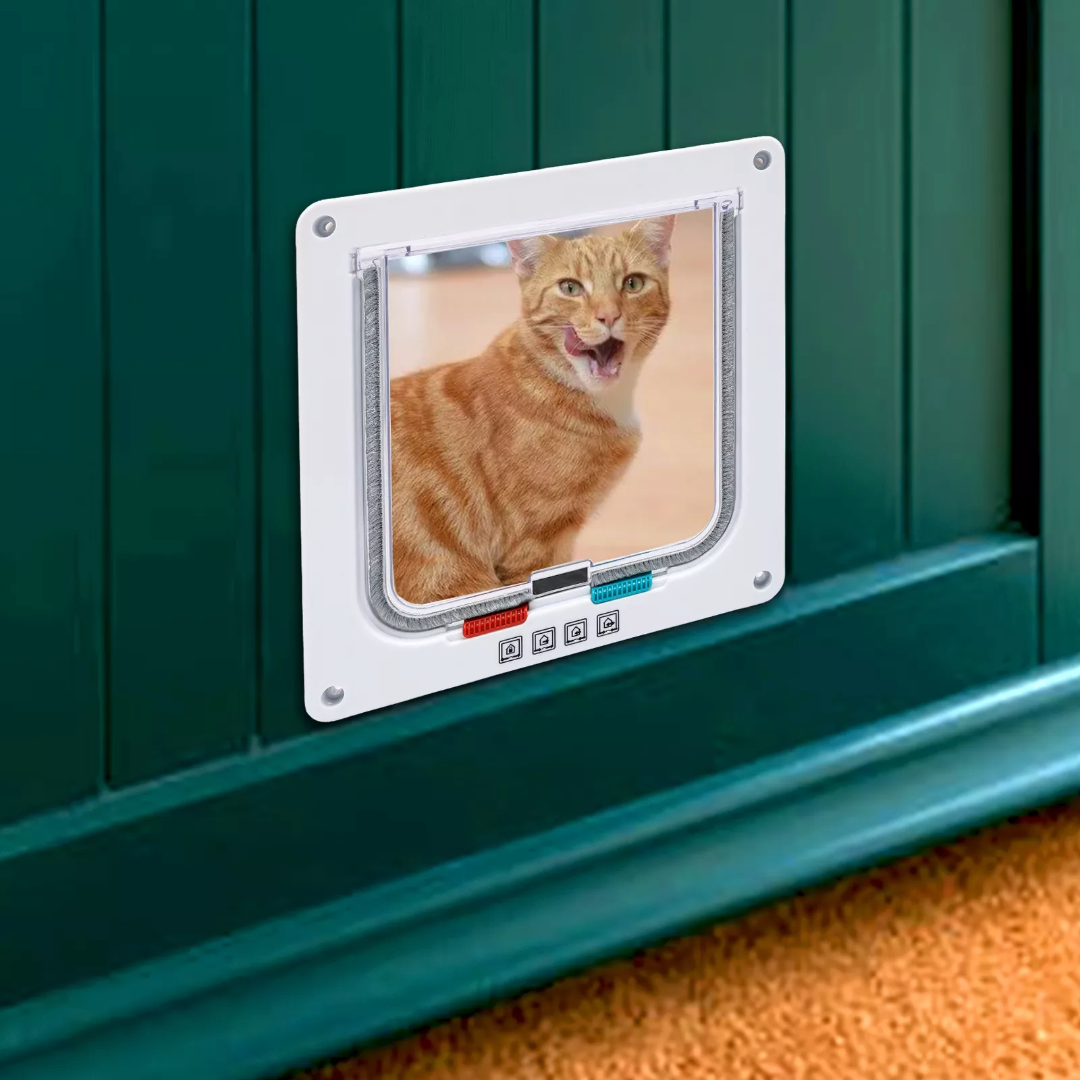 4-Way Safe Lockable Pet Screen Door Waterproof Pet Door
