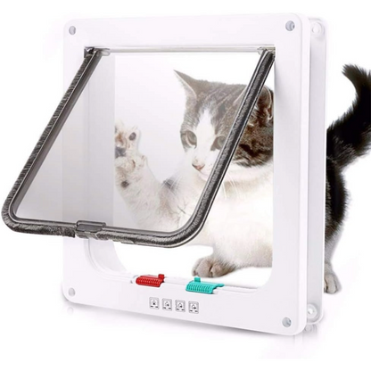 4-Way Safe Lockable Pet Screen Door Waterproof Pet Door