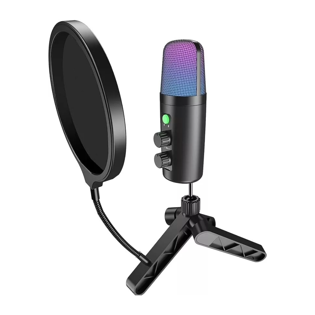 USB Microphone Adjustable Sound Volume Noise Reduction