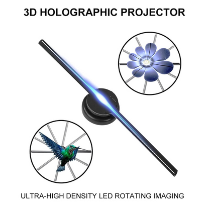 3D Hologram Fan Projector Advertising Display Fan Wall-mounted HD LED
