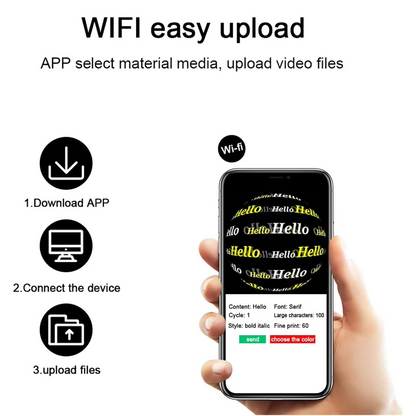 3D Hologram Fan Projector Advertising Display Fan Wall-mounted HD LED