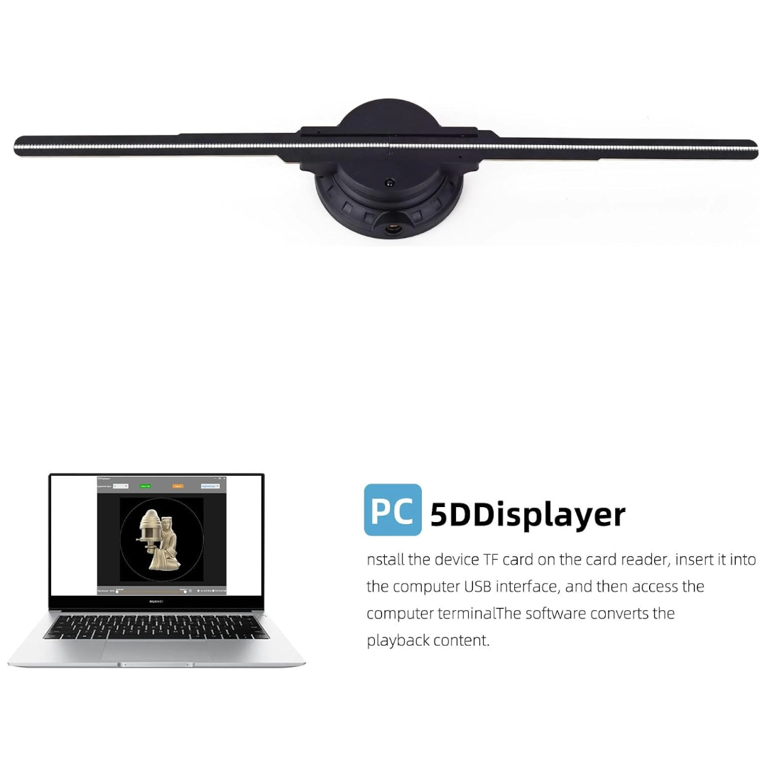 3D Hologram Fan Projector Advertising Display Fan Wall-mounted HD LED