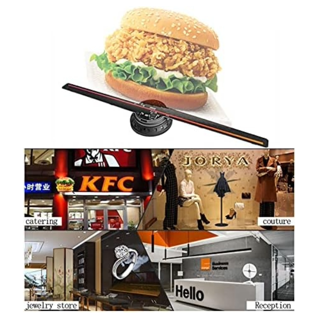 3D Hologram Fan Projector Advertising Display Fan Wall-mounted HD LED