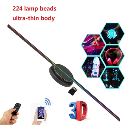 3D Hologram Fan Projector Advertising Display Fan Wall-mounted HD LED