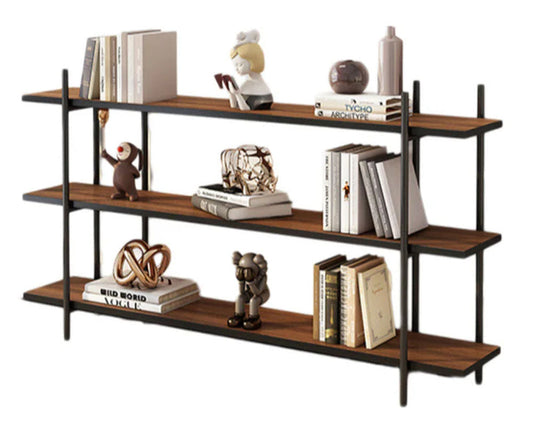 3 Tier Bookshelf Console Table Hallway Flower Table (Dark Wood)