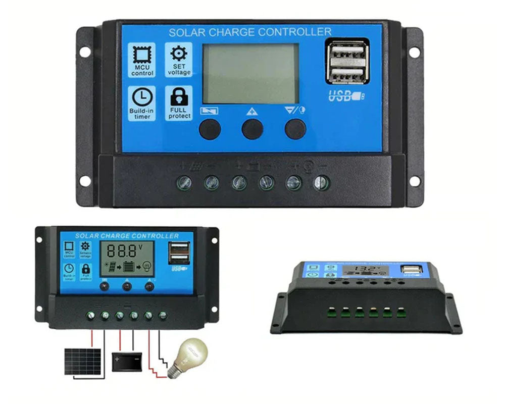 20A Solar Charge Controller USB 12V 24V