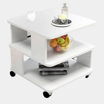 Coffee Table Side Table with Wheels