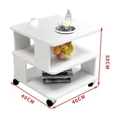 Coffee Table Side Table with Wheels