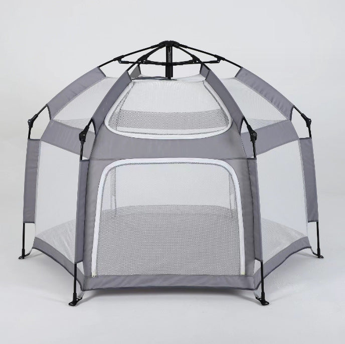 Baby Playpen Kids Tent Carrying Bag Portable Play Yard Toddlers (Grey)