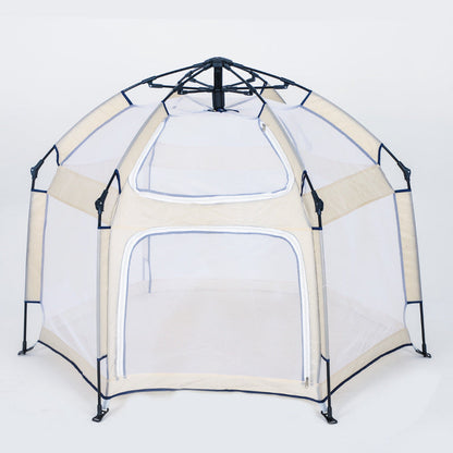 Baby Playpen Kids Tent Carrying Bag Portable Play Yard Toddlers (Beige)