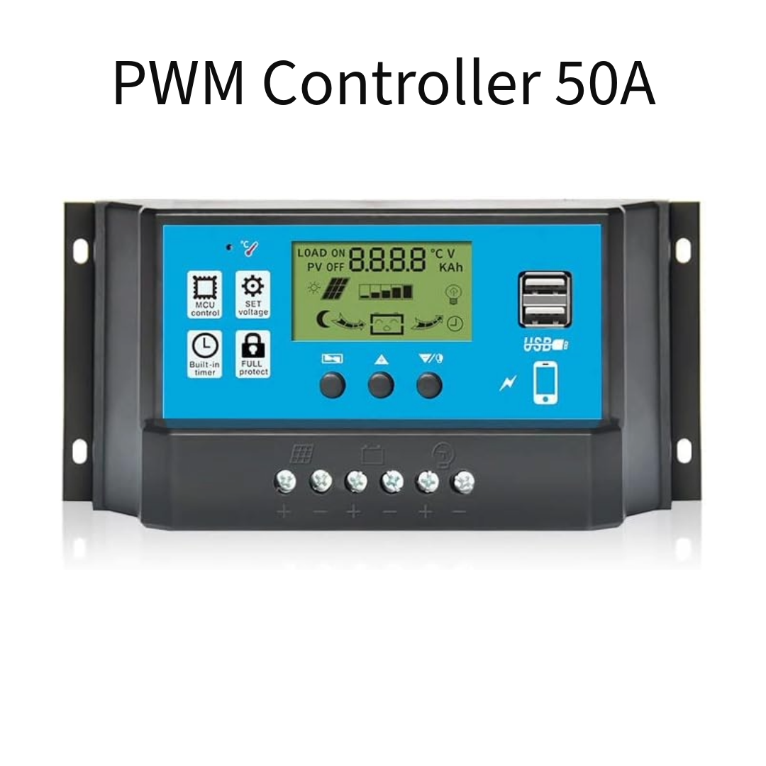 50A Solar Charge Controller USB 12V 24V