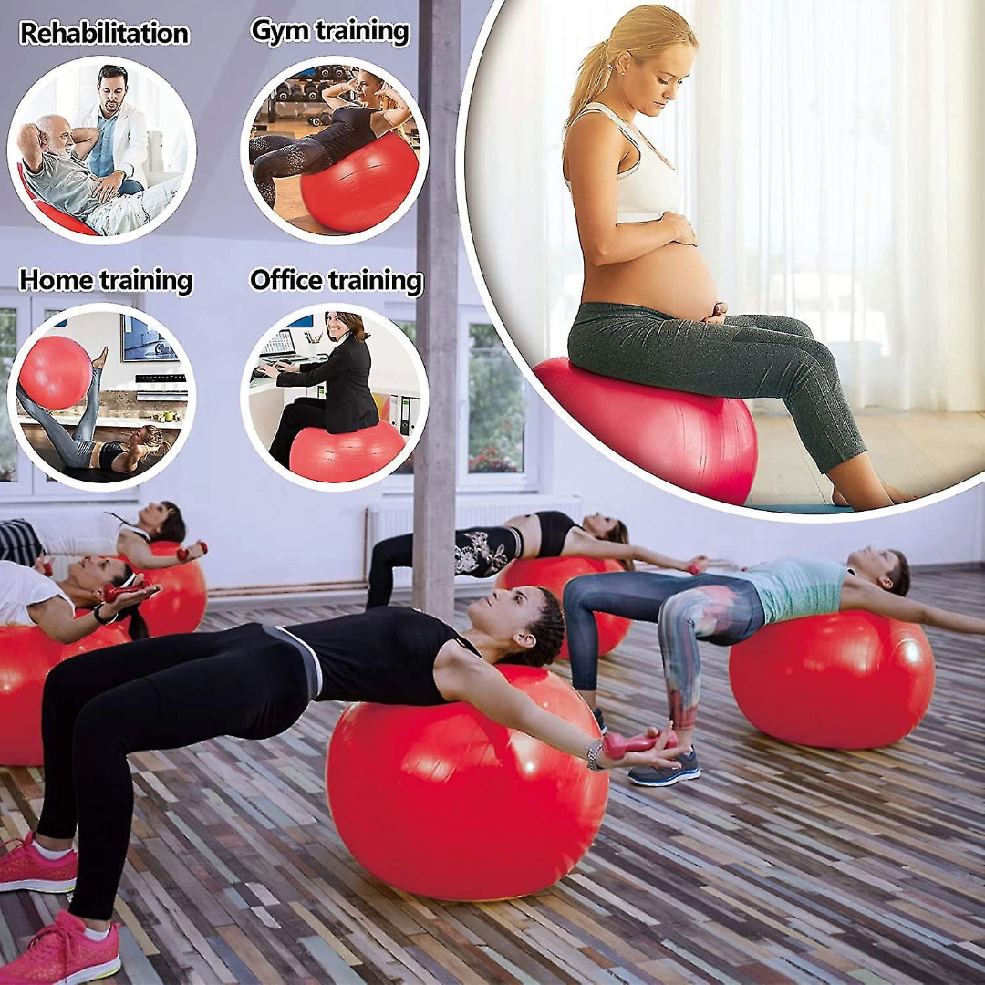 Yoga Balance Ball Fitness Shaping Sitting Ball (Red)