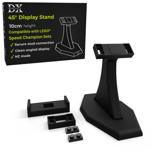 DisplayX 45°, 10cm Display Stand Compatible with LEGO® Speed Champion Sets