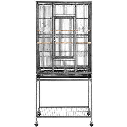 53.5″H Mobile Large Parrot Cage w/ Stand Bird Cage