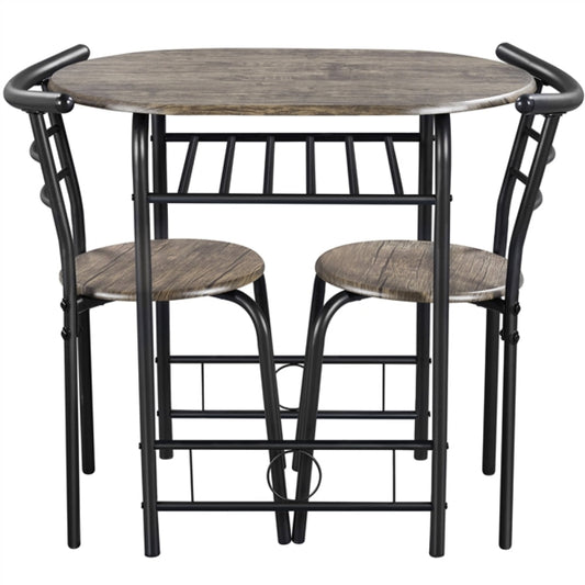 3 Piece Dining Set Round Dining Table Set