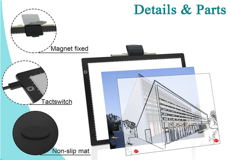 A3 Light Board 6 brightness & Stepless Dimmable with Type-C Cable