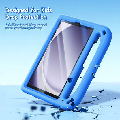 Compatible with iPad 9th 10.2 2021 Puff Series Foldable Cheese Stand EVA Case with Handle