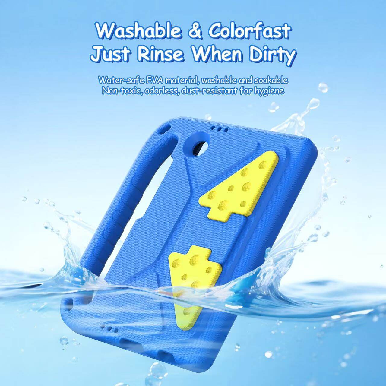 Compatible with iPad 11th 11 2025 Puff Series Foldable Cheese Stand EVA Case with Handle