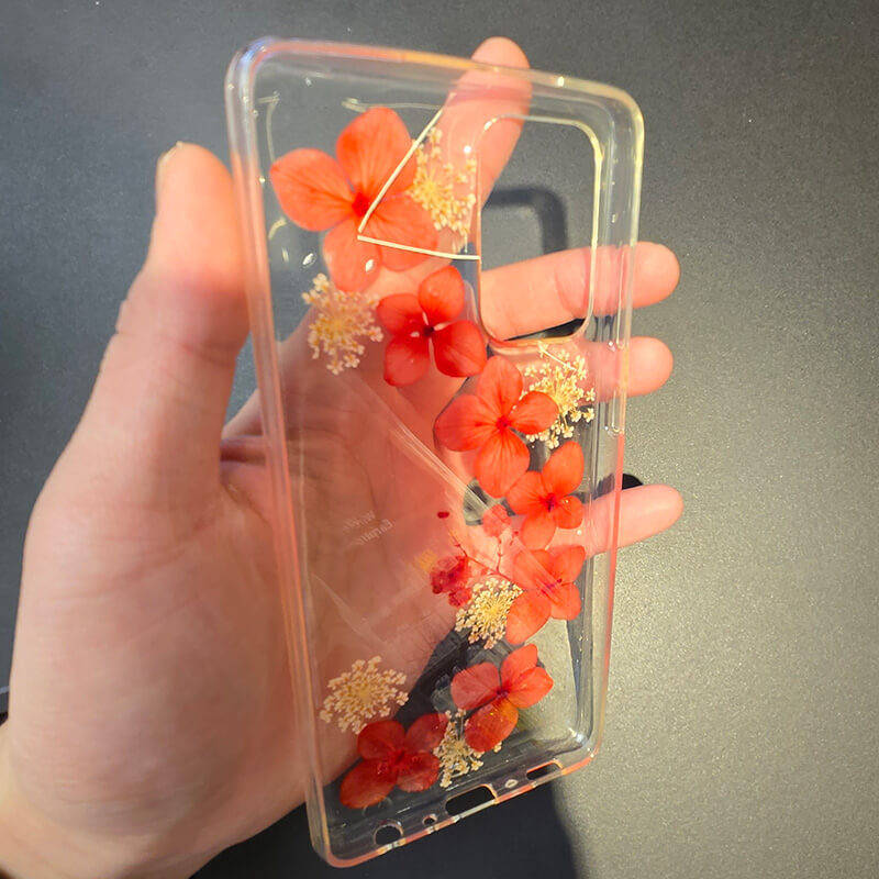 Real Flower Back TPU Shockproof Compatible with Samsung A32 5G 2021 Case