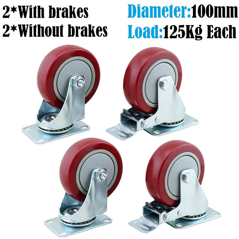 Caster Wheels Trolley Wheels Kit