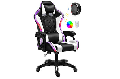 Gaming Chair with Footrest – RGB Gaming Chair with Speakers & Lights