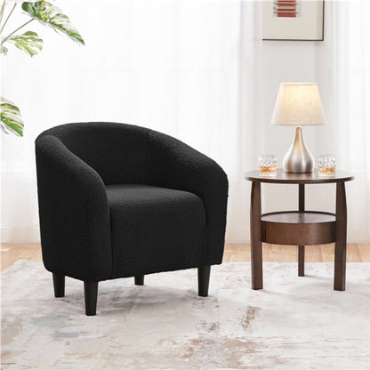 Boucle Club Chair Armchair Barrel Chair