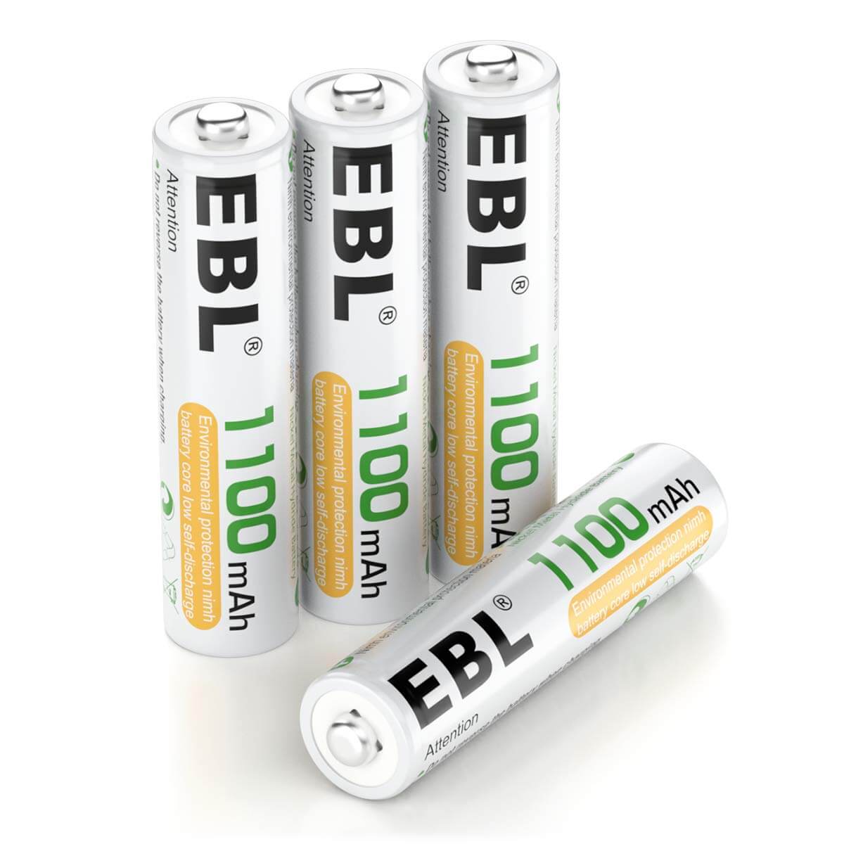 High Power AAA Rechargeable Battery Batteries 1.2V 1100mAh Ni-MH 4 Pack