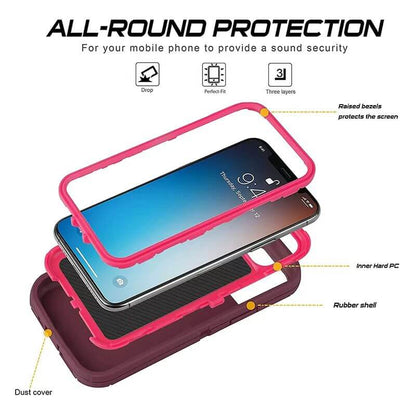 Robot Triple Layer Protection Anti Shock Compatible with iPhone 16 Case