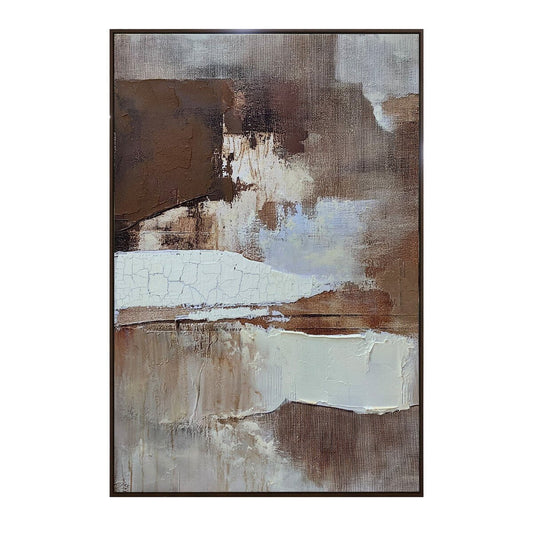 Abstract Hand Painted Framed Canvas Wall Art at online8 furniture store Auckland