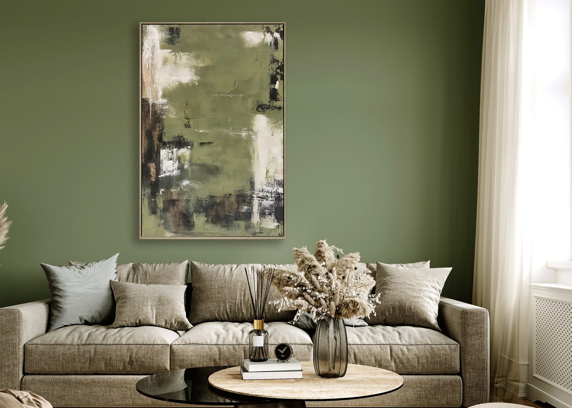 Abstract Hand Painted Framed Canvas Wall Art at online8 furniture store Auckland