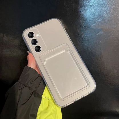 TPU Clear Shockproof Case with Card Slot Compatible with Samsung A21s 2020